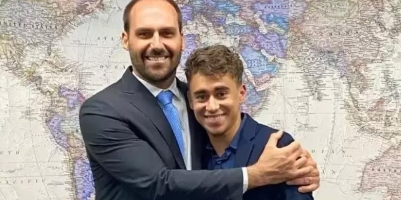 Em mensagens, Eduardo critica Nikolas por tentar “descolar imagem” de Bolsonaro