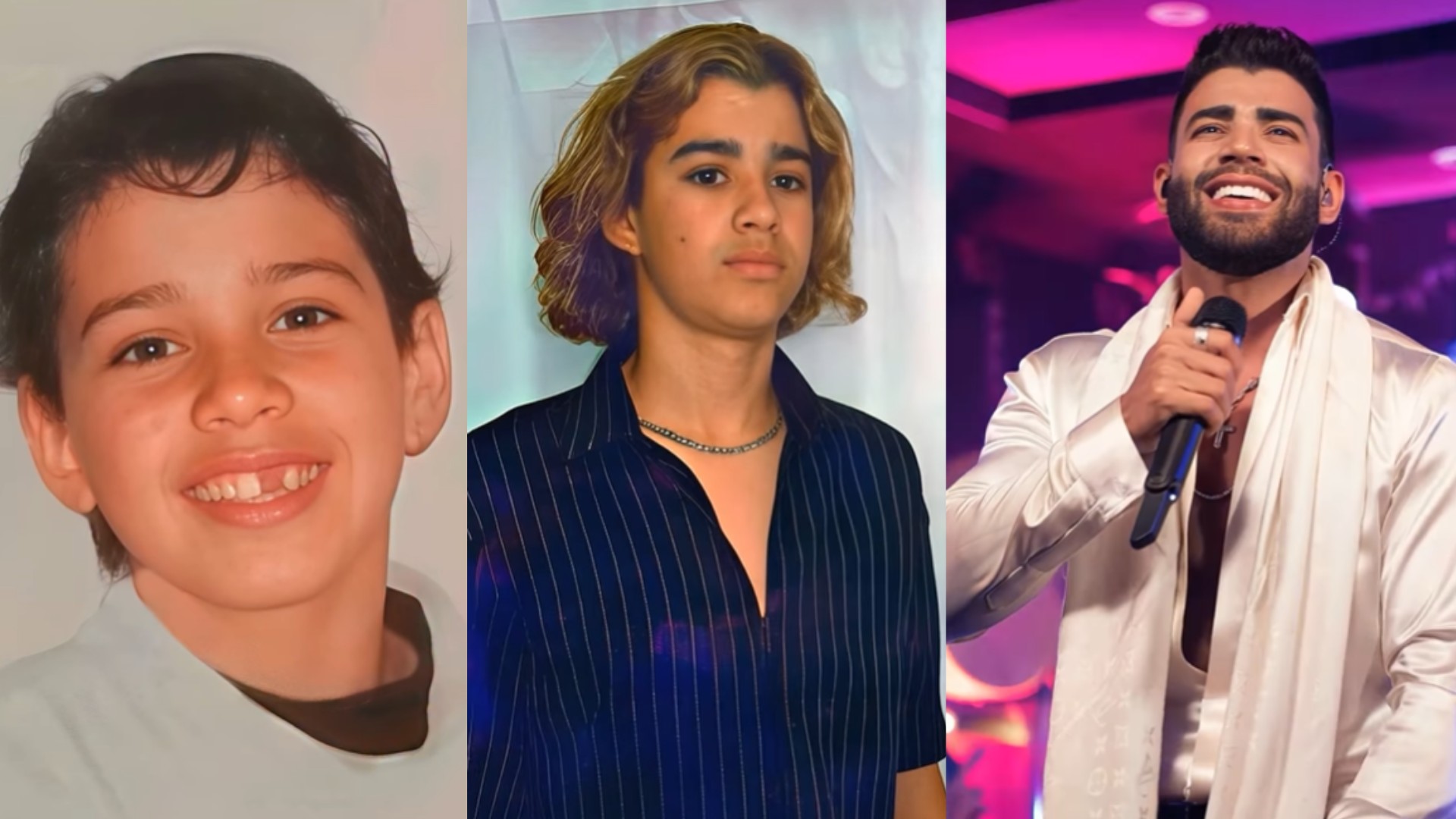 Gusttavo Lima mostra evolução ao longo dos anos: 'Seja grato pelo que você tem'