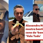 Alexandre Nero mostra bastidores da cena da banana de 'Vale Tudo'; assista vídeo