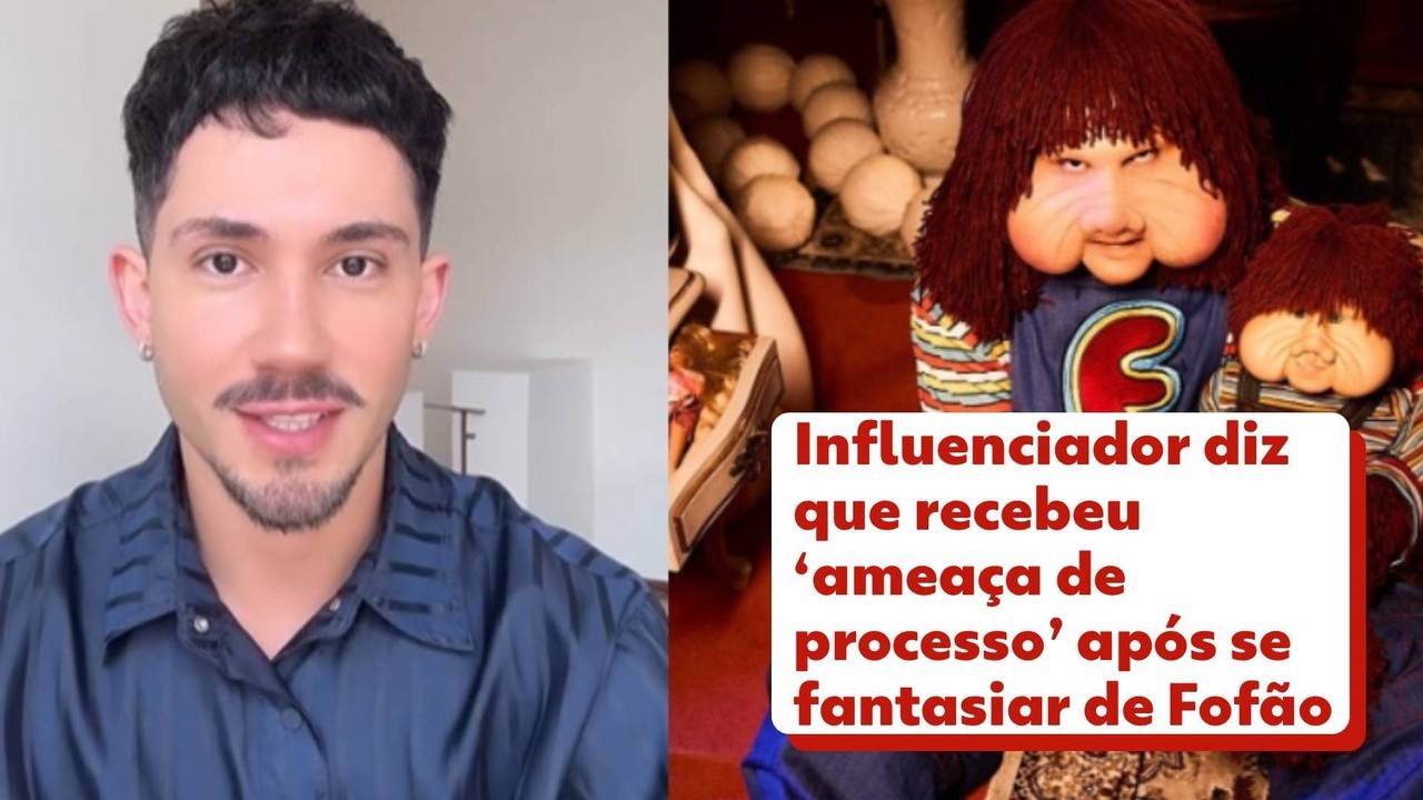 Influenciador Vittor Fernando diz que recebeu 'ameaça de processo' após se fantasiar de Fofão