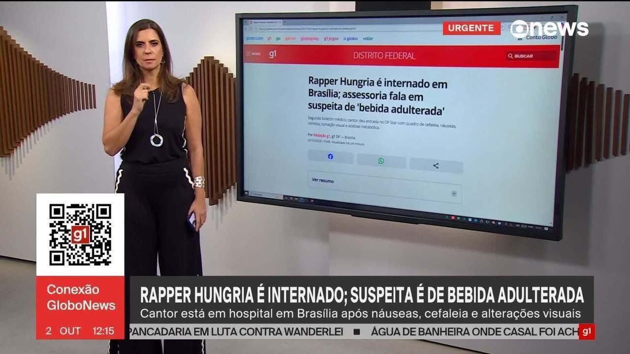 Rapper Hungria é internado em Brasília; assessoria fala em suspeita de 'bebida adulterada'