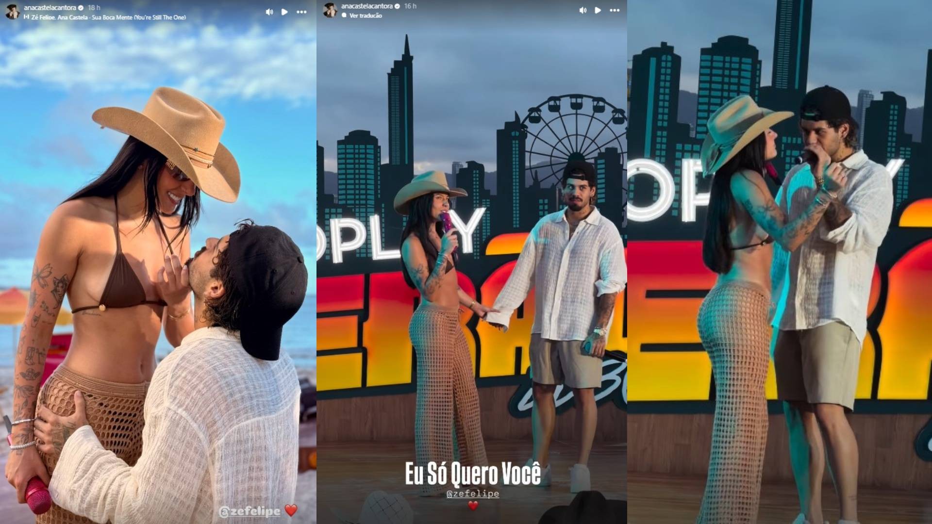 Ana Castela grava segunda música em parceria com o namorado, Zé Felipe, em menos de dois meses