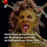 Heidi Klum vira Medusa em festa de Halloween e tem até língua de cobra; veja vídeo da fantasia