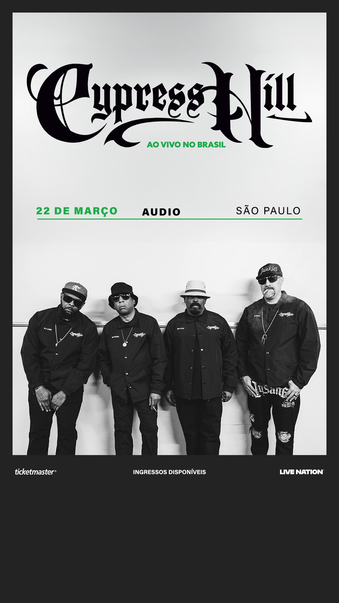 Banda de hip hop Cypress Hill se apresenta neste domingo na Audio, em São Paulo