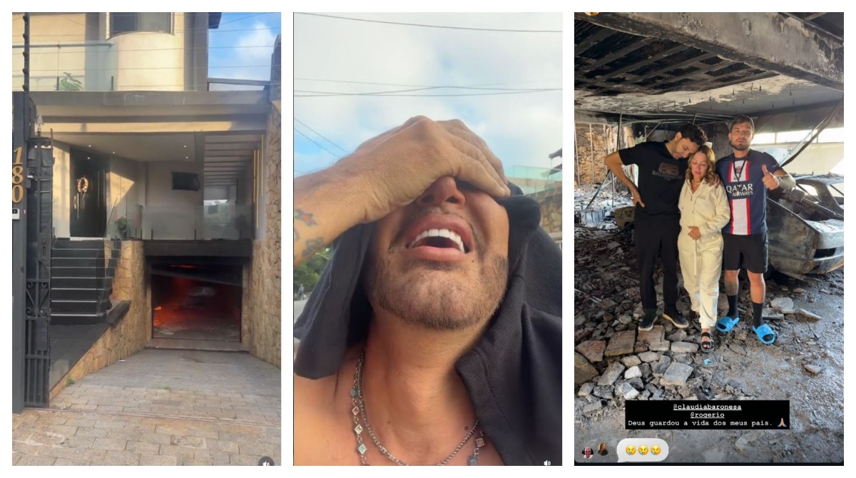 VÍDEO: casa dos pais de MC Gui pega fogo em VÍDEO: casa dos pais de MC Gui pega fogo em SP: 'Era para eu estar morto nessa hora', diz pai