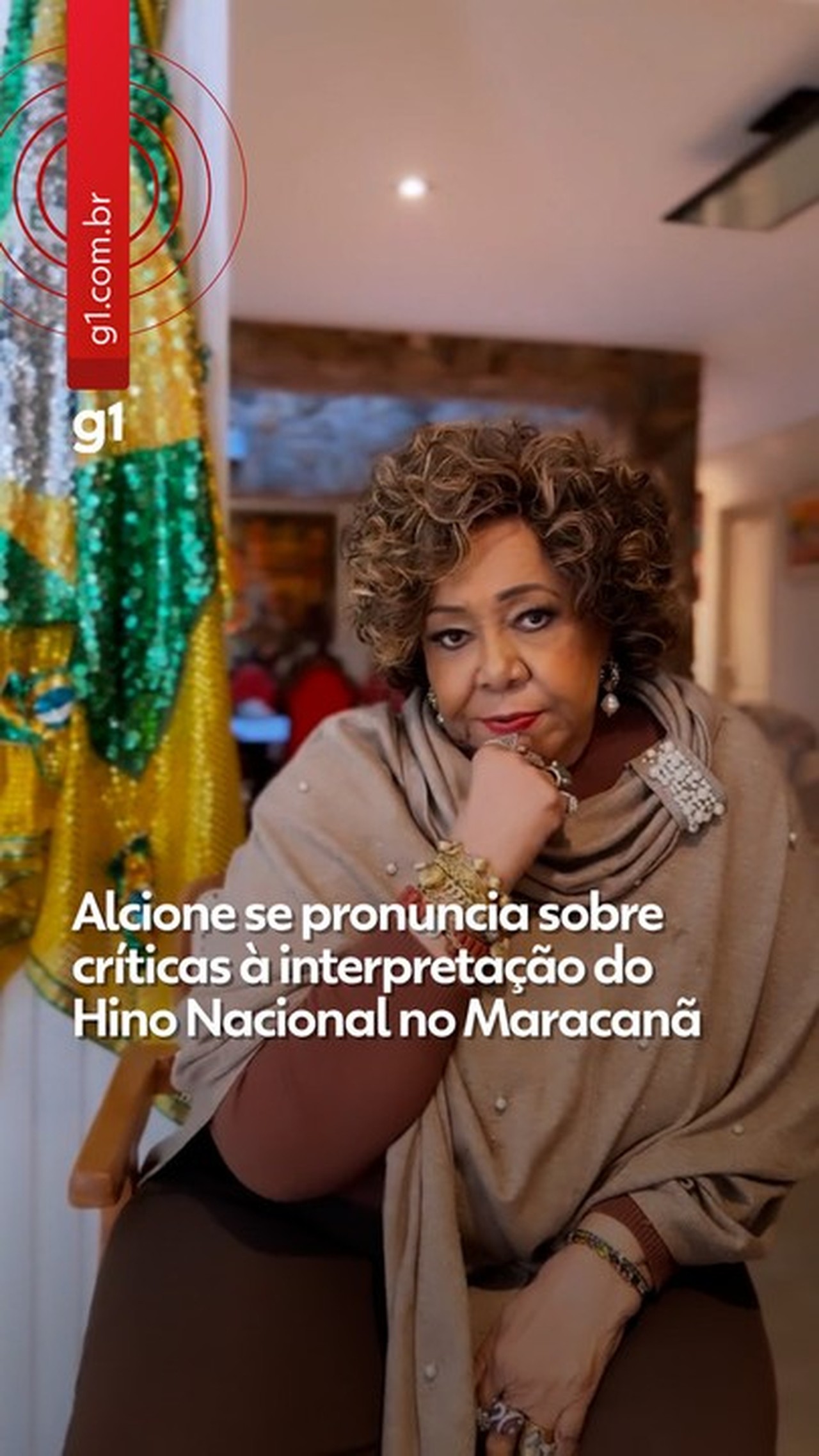Alcione se pronuncia sobre críticas à interpretação do Hino Nacional no Maracanã: 'Foi uma falha técnica'