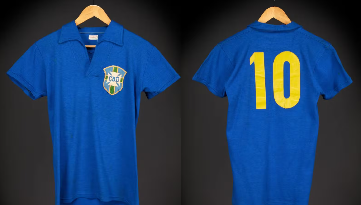 Camisa de Pelé da final da Copa de 58 vai Camisa de Pelé da final da Copa de 58 vai a leilão com valor estimado de R$ 30 mi