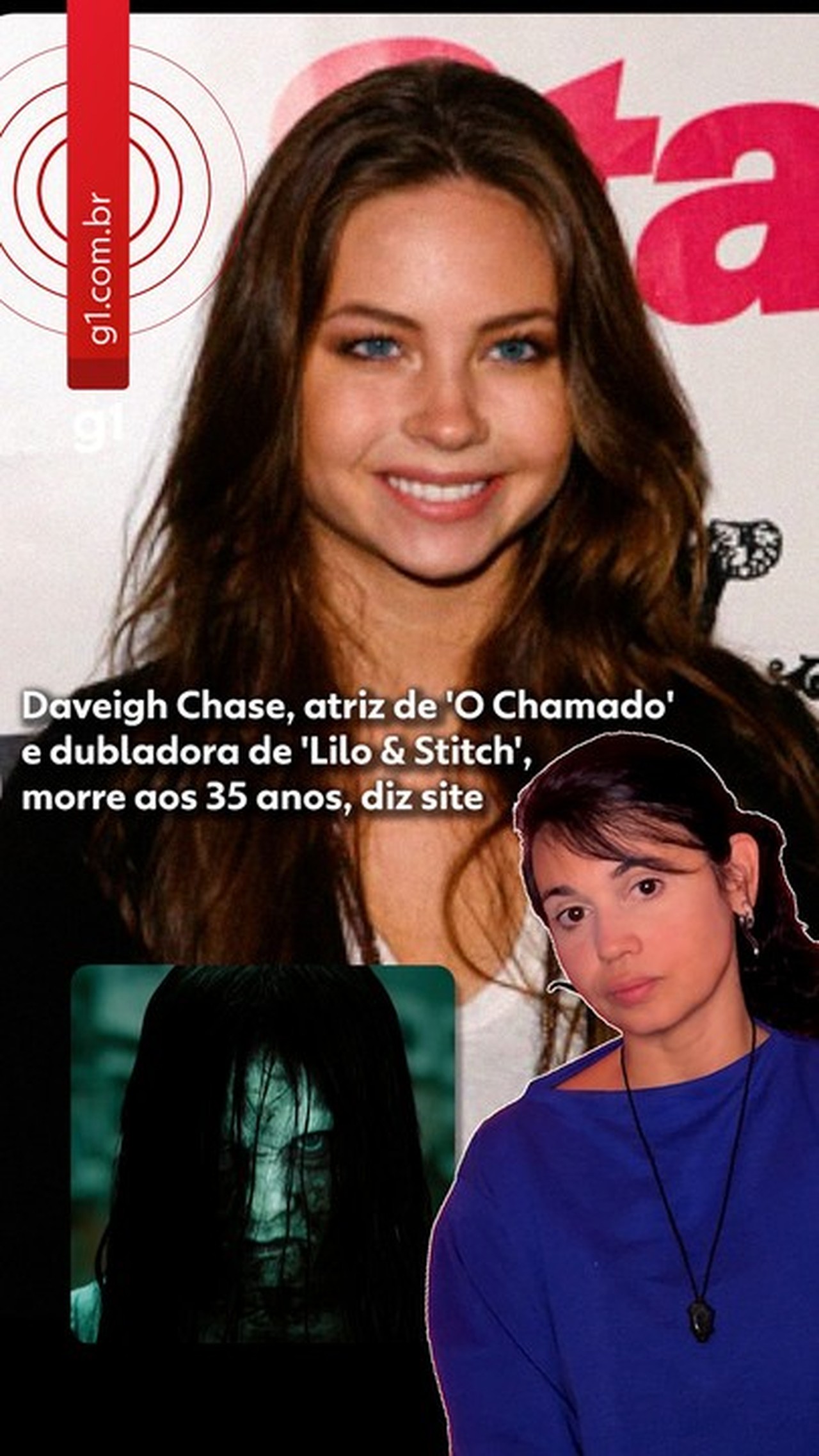 Daveigh Chase, atriz de ‘O Chamado’ que morreu aos 35 Daveigh Chase, atriz de 'O Chamado' que morreu aos 35 anos, deixou patrimônio de R$ 2 milhões