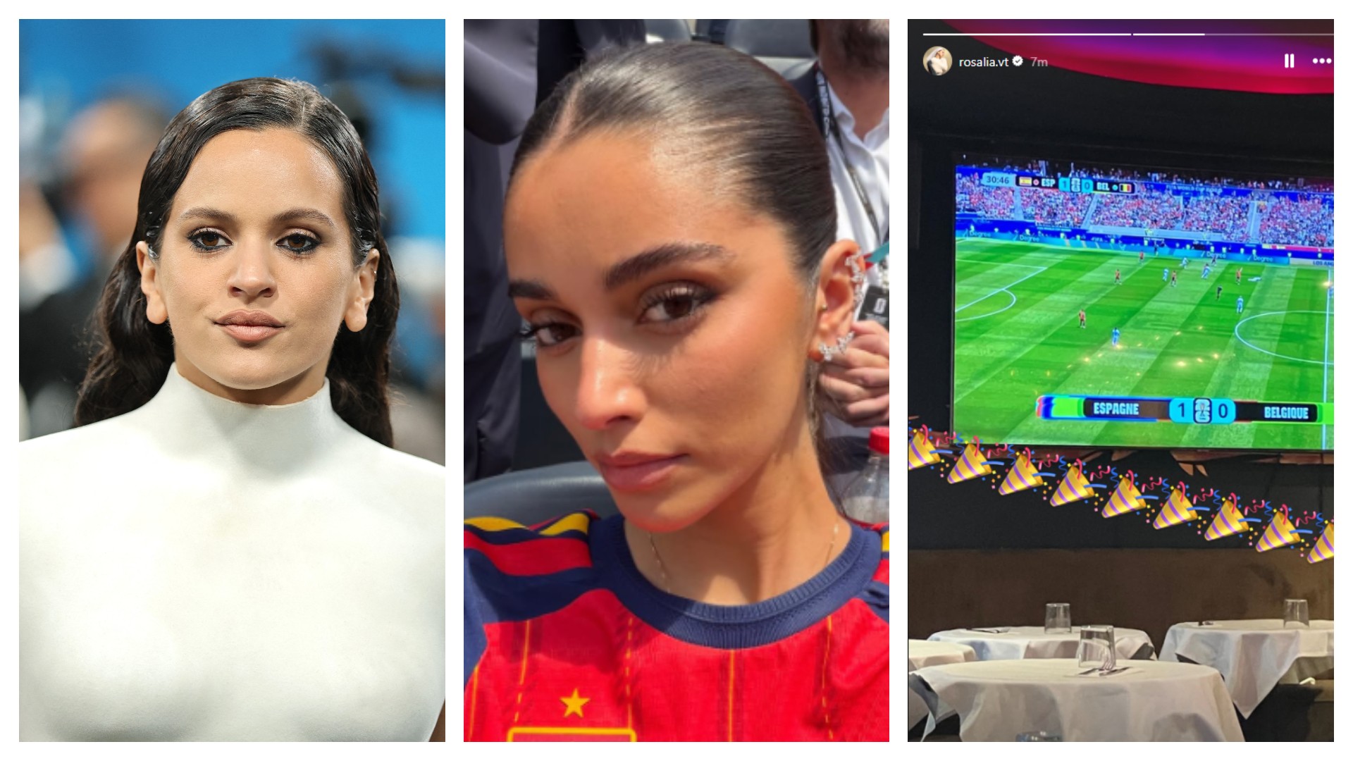 Rosalía e outros famosos compartilham torcida por seleção da Espanha Rosalía e outros famosos compartilham torcida por seleção da Espanha na Copa do Mundo