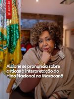 Alcione se pronuncia sobre críticas à interpretação do Hino Nacional no Maracanã: 'Foi uma falha técnica'