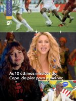 Copa do Mundo: as 10 últimas canções oficiais, na ordem Copa do Mundo: as 10 últimas canções oficiais, na ordem (da pior à melhor)