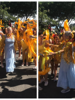 Duca Leal, musa do 'Clube da Esquina', desfila em bloco em homenagem a Lô Borges em MG