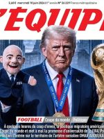 Infantino marionete de Trump? Jornal francês ironiza política dos EUA Infantino marionete de Trump? Jornal francês ironiza política dos EUA na Copa