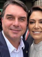 Michelle Bolsonaro grava vídeo para convenção do PL, mas só Flávio Bolsonaro e Michelle. Foto: Reprodução/