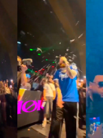 Rapper Hades66 é atingido por copo de vidro durante show Rapper Hades66 é atingido por copo de vidro durante show